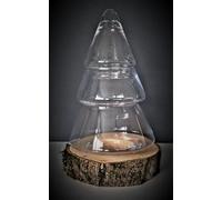 Royal Glassware Clear glass tall Biscotti jar Christmas tree shape ornaments 25 cm H decoration bonbon jar container sweet storage candy jar Handmade