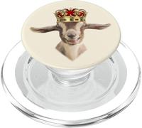 Royal Goat King With Crown PopSockets PopGrip for MagSafe