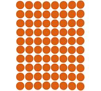 Royal Green (13MM) Orange Colour Coding Labels for Inventory and Labeling 1.3 CM Circle Dot Stickers 1200 Pack