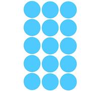 Royal Green Circular Light Blue Labels 1.25 inch (30mm) Light Colored Stickers 225 Pack