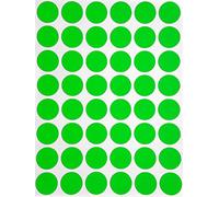 Royal Green Color Coding Labels 3/4" 17mm Dot Stickers in Neon Green - 2400 Pack