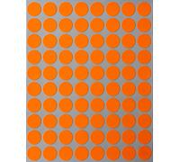 Royal Green Color Coding Labels - Round Stickers, Custom Circle Blank Labels for Easy Organizing Labels, Jars, Supplies, Boxes, Inventory for Office & Home - 50 Sheets, 1/2 Inch, Neon Orange