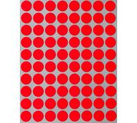 Royal Green Color Coding Labels - Round Stickers, Custom Circle Blank Labels for Easy Organizing Labels, Jars, Supplies, Boxes, Inventory for Office & Home - 50 Sheets, 1/2 Inch, Neon Red