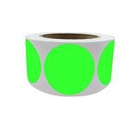 Royal Green Colored Dot Stickers 2 Inch Roll Fluorescent Labels in Green 5CM (50MM) 600 Pack
