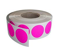 Royal Green Colored Label Sticker Rolls on core 19mm Round Circle Label Neon Pink 1.9cm Permanent Adhesive 1050 Pack