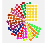 Royal Green Colored Labels 25MM in 13 Assorted Colors Sticker Dots 2.5CM 312 Pack