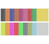 Royal Green Colored Labels for Color Coding 8mm Round Dot Stickers in 18 Assorted Colors - 3024 Pack