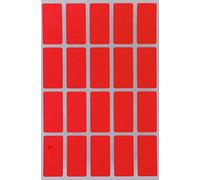 Royal Green Colored Rectangular Stickers in Neon Red (40mm x 19mm) 4 cm x 1.9 cm -1000 Pack