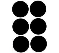 Royal Green - Colored Round 2 inch Black 50mm dot Labels for Multi-Purpose Great for Jars Storage and Identification Circular Stickers - 540 Pack