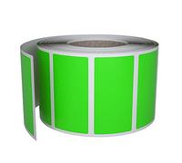 Royal Green Colour Coding Stickers Bright Neon Green Rectangle Labels Rolls 4 cm x 1.9 cm (40mm x 19mm) Writable Surface 500 Pack