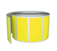 Royal Green Coloured Sticker Labels Rolls 4cm x 2cm Rectangular Label Yellow (40mm x 19mm) - Permanent Adhesive - 500 Pack