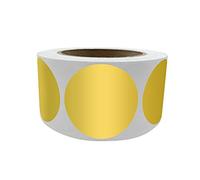 Royal Green Gold Coloured Labels 50MM (5CM) Metallic Round Dot Roll 600 Pack