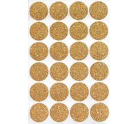 Royal Green Gold Invitation Seal Dots Round 25 mm Dot Glitter Stickers Sparkly 2.5 cm - 120 Pack