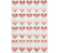 Royal Green Heart Shaped Stickers 3/4 inch Rose Gold Valentine's Stickers for Party Favors, Goodie Bags and Gift Boxes 19 mm - 200 Pack