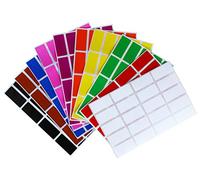 Royal Green Identification Labels Rectangle Stickers 1.57inch x 0.75 inch Durable self Adhesive (40mm x 19) in 10 Assorted Colors - 200 Pack