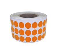 Royal Green Inventory Sticky Dots 8mm Orange Circle Labels on a Roll (0.8cm) 2000 Pack