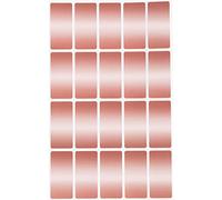 Royal Green Metallic Rose Gold Rectangle Labels, 40 x 19mm, 300 Pack | 300 metallic rose gold rectangle labels for organizing, color coding, gifts, packaging, and identification.