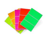 Royal Green Moving Stickers (102 mm x 51 mm) Color Coding Labels in 5 Assorted Neon Colors 10cm x 5cm - 30 Pack