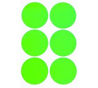 Royal Green - Neon Green Sticker 50mm dot Labels - Round Stickers 5cm inch - Permanent Adhesive - (5 cm) Label Round dot - 540 Pack