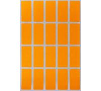 Royal Green Neon Orange Rectangle Stickers 4cm x 1.9cm - Color Coding Labels Rectangular (40mm x 19mm) - 300 Pack