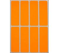 Royal Green Neon Orange Stickers Writable Rectangle Label 7.5cm x 2.5cm Sticky Labels Color Code - 120 Pack