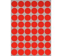 Royal Green Neon Red Dots Stickers 3/4" - Color Coding Labels 17Mm - 480 Pack