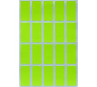 Royal Green Neon Yellow Rectangular Colored Labels 4cm x 1.9cm - Rectangle Color Code Stickers (40mm X 19mm)- 100 Pack