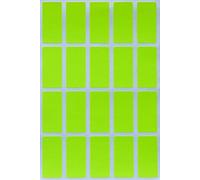 Royal Green Neon Yellow Rectangular Stickers (40mm x 19mm) 4 cm x 1.9 cm - 1000 Pack