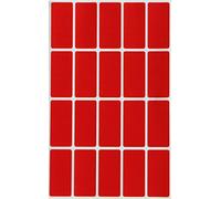 Royal Green Rectangle Colored Label Stickers Red 4cm x 2cm (40mm x 19mm) - 1000 Pack