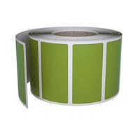 Royal Green Rectangular Color Coding Sticker Roll - Labels for Storage and Organization, 4cm x 1.9cm (1.57in x 0.75in) Name Labels for Office Supplies, 500 Pieces (Olive Green)