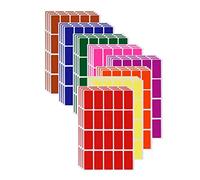 Royal Green Rectangular Color Coding Stickers 4 cm x 2 cm Labels in 8 Assorted Colors for Kids (40mm X 19mm) 640 Pack