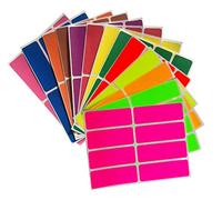Royal Green Rectangular Colored Label Stickers in 13 Colors 7.5cm x 2.5cm (75mm x 25mm) Writable Labels 104 Pack