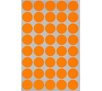 Royal Green Round Blank Sticker Color Coding Labels for Inventory and Labeling, Pricing Dot Stickers 1.9 cm (19 mm), 2000-Pack (Neon Orange)