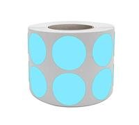 Royal Green Round Dot Label Roll 1.9 cm 3/4 inches Light Blue Circle Sticker 19 mm 1050 Pack