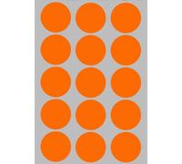 Royal Green Round Sticker Labels 30mm - Colored Dot Stickers in Neon Orange 3 cm - 225 Pack