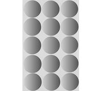 Royal Green Silver Metallic Stickers Permanent Labels dots for Multi-Purpose Great for Envelopes, Invitation Seals, Arts and Crafts - 30mm - 1.25 inch Self Adhesive - 75 Pack