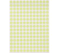 Royal Green Small Colored Labels Stickers 1/4" inch dots in Soft Pastels Light Yellow Sticker 8 mm- 2520 Pack