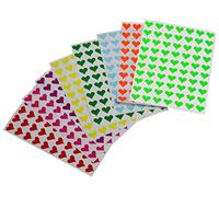 Royal Green Stickers Hearts in 8 Colors Labels for Gifts Packaging, Crafting 0.5 inch (13mm) 1/2" - 560 Pack