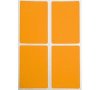 Royal Green Writable Stickers Color Labels Rectangles with Stronger Adhesive in Neon Orange 75 mm x 50 mm (7.5 cm x 5 cm) - 200 Pack