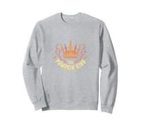 Royal Halloween Crown: Autumn Monarch Fantasy Sweatshirt, Adult Unisex, Heather Grey, S