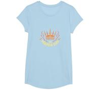 Royal Halloween Crown: Autumn Monarch Fantasy T-Shirt, Girls, Baby Blue, Large