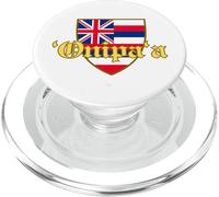 Royal Hawaiian Onipa'a Calligraphy Hawaii Flag Shield Pride PopSockets PopGrip for MagSafe