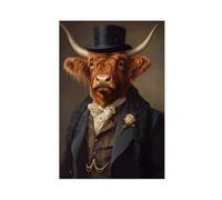 Royal Highland Cow Vintage Prints, Victorian Animal Portraits