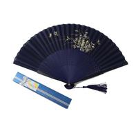 Royal Hong Beauty Bamboo Tea Party Fans Handheld Folding Silk Hand Fan, Decorative Chinese Hand Held Fans Folding Fan, Foldable Handheld Fan for Women -Orchid