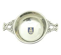 Royal Horse Artillery Pewter Knot Band Quaich Bowl Scottish Quaich ME33