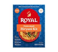 Royal Hyderabadi Biryani Kit - Authentic White Basmati Rice, Biryani Paste and Whole Spices - 11oz Box