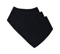 Royal Icon Baby Bandana Bibs - Stylish and Functional Dribble Bibs 0-6 months - Soft and Absorbent - Perfect for Newborn Boys and Girls Set of 3/6/12Pc (3 x Black)