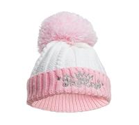 Royal Icon Baby Knitted Hat With Pom Pom - Winter Hat for Boys & Girls, 0-12 Months, Acrylic, Pink Princess - Ri684