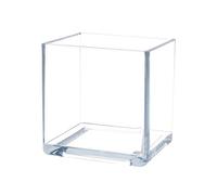 Royal Imports Flower Acrylic Vase Decorative Centerpiece For Home Or Wedding - Break Resistant - Cube Shape, 5"X5", 5" Tall