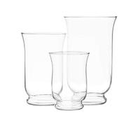 Royal Imports Hurricane Pillar Candle Holder, Clear Glass Flower Vase, Terrarium Planter, Decorative Centerpiece - Use for Floating Tealights, Wedding, Home Display, Holiday - 3 Pc Set, 6", 8" 10"